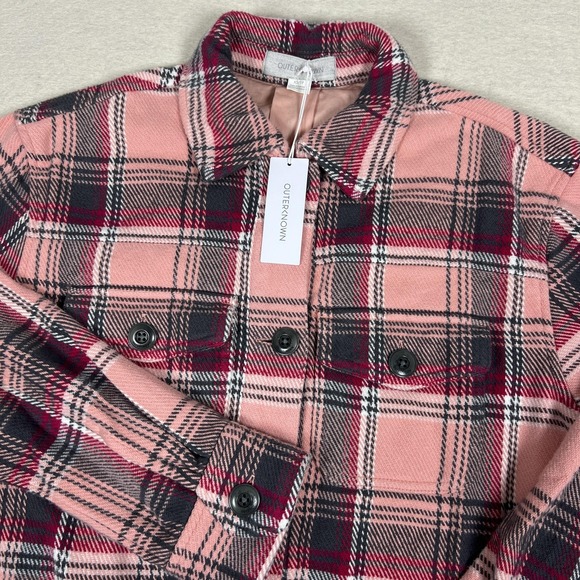 Outerknown Other - Outerknown Blanket Shirt Mens‎ XS Pink Button Front Plaid Heavy Flaw Button